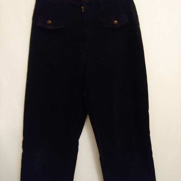 Blumarine Black Velvet Control High Waist Straight skinny Pants 38T - Picture 2 of 15